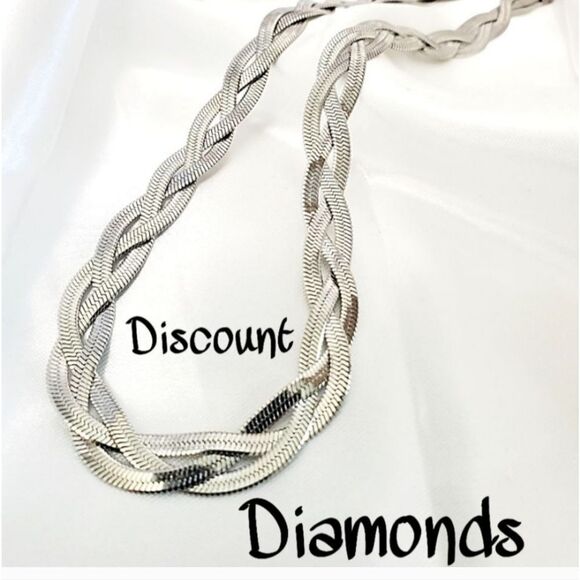 Polished Silver Rope Necklace with Intricate Design - Picture 9 of 11